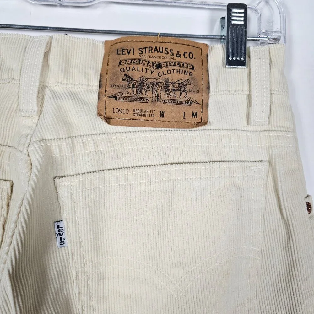 Vintage 90s Levis 910 Corduroy Straight Leg Womens Size 9 Med Jeans - Picture 5 of 11